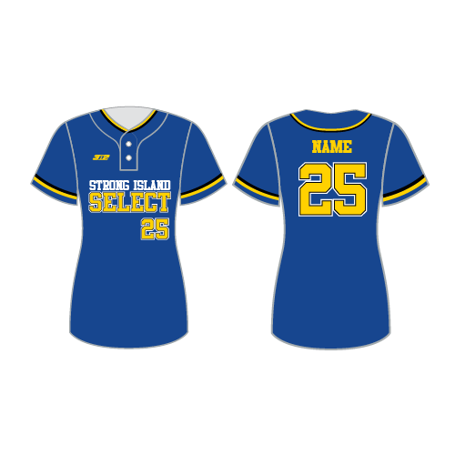 Strong Island Select Womens 2 Button Jersey - Royal